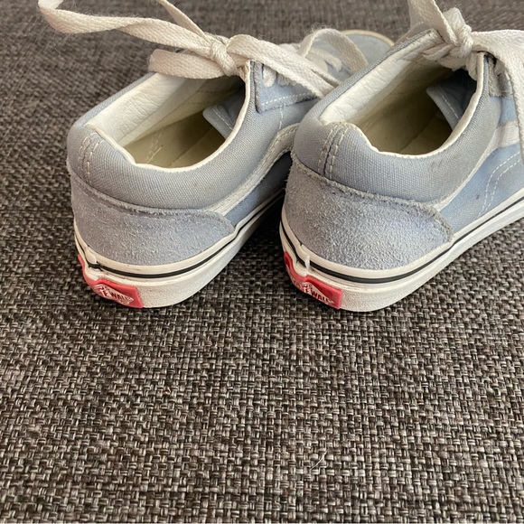 Vans Kids Old Skool V Core Lace Up Sneakers Size 11.5, Dusty Blue, Suede Details - Picture 9 of 12